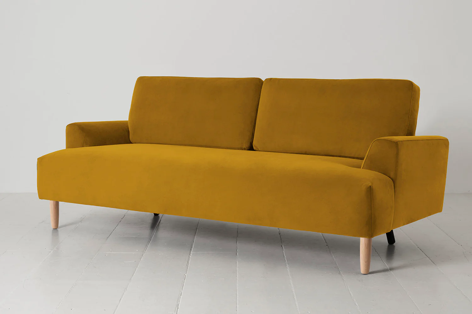 Model 05 3-Seater Sofa, Oak / Mustard - Image 4