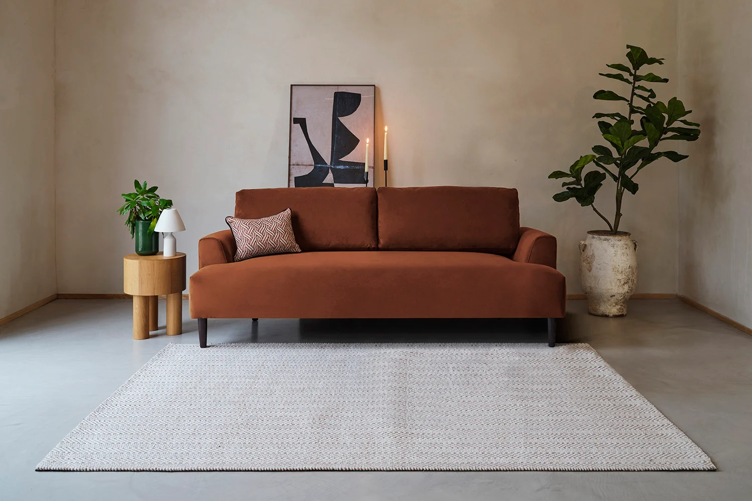 Model 05 3-Seater Sofa, Oak / Umber - Image 3
