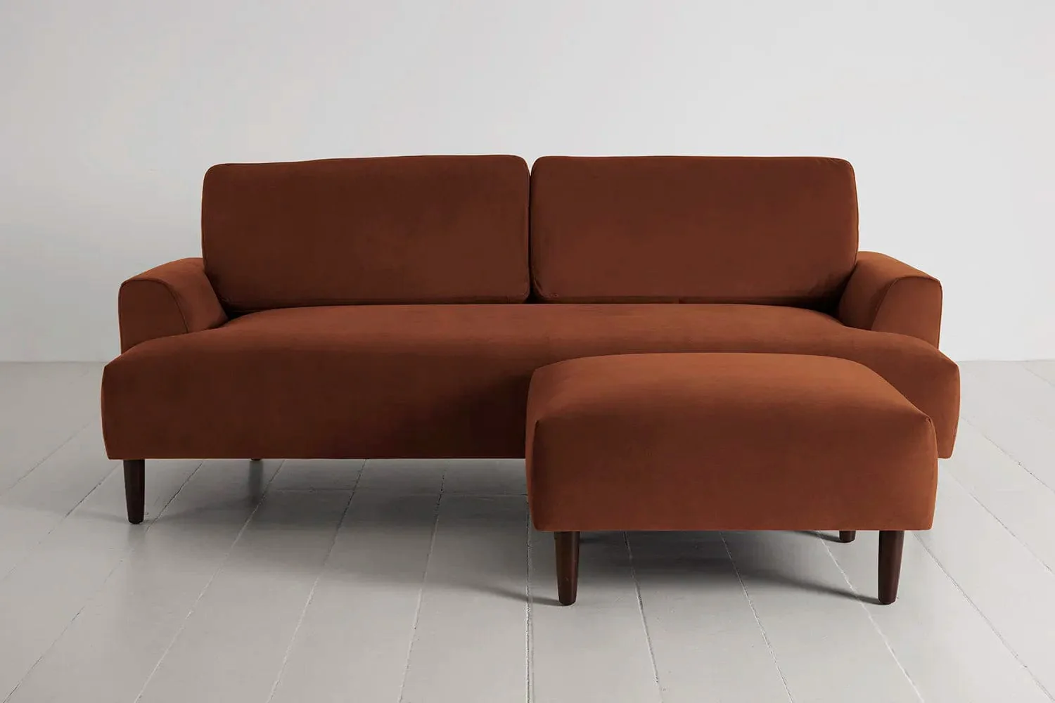 Model 05 3-Seater Sofa with Ottoman, Umber