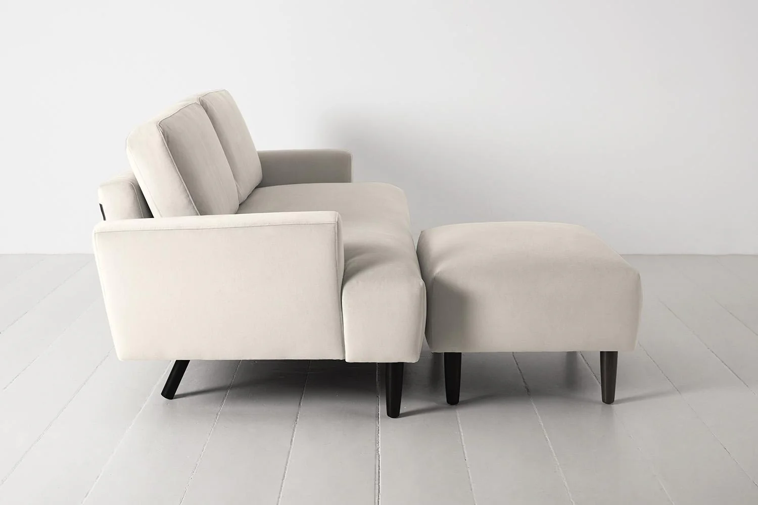 Model 05 3-Seater Sofa with Ottoman, Bone - Image 5
