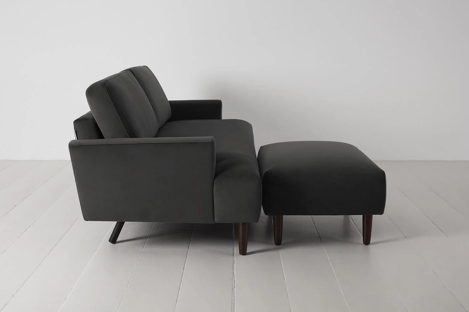 Model 05 3-Seater Sofa with Ottoman, Charcoal - Image 5