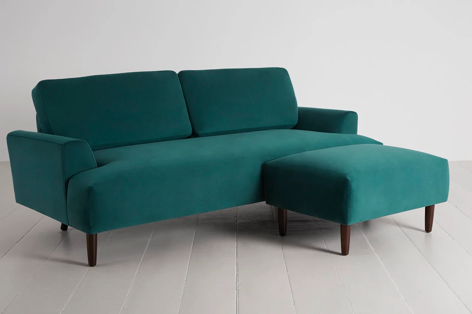 Model 05 3-Seater Sofa with Ottoman, Kingfisher - Image 4