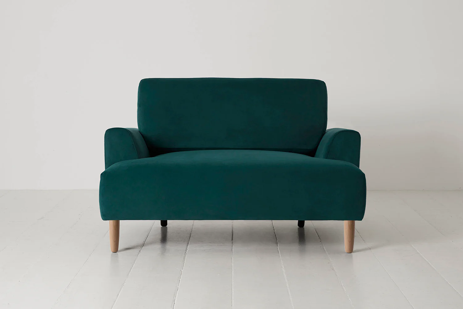 Model 05 Loveseat, Oak / Kingfisher