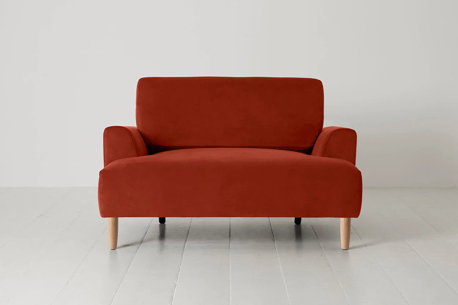 Model 05 Loveseat, Oak / Paprika
