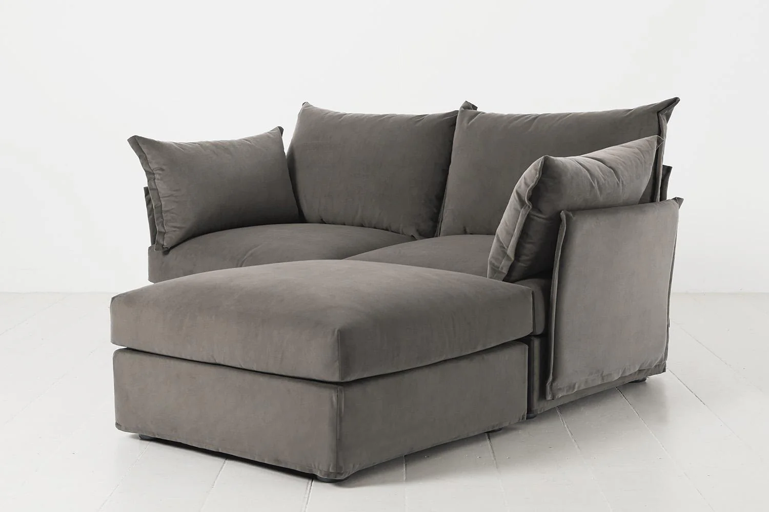 Model 06 2-Seater Right Chaise Sofa, Elephant - Image 2