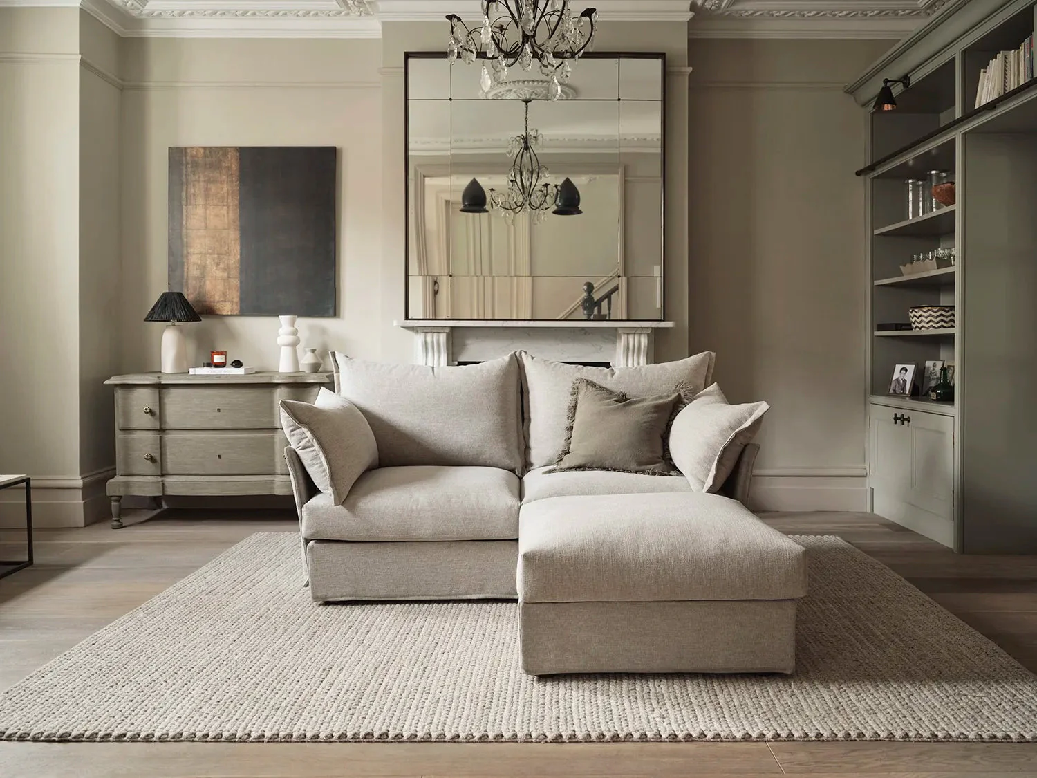 Model 06 2-Seater Right Chaise Sofa, Pumice - Image 2