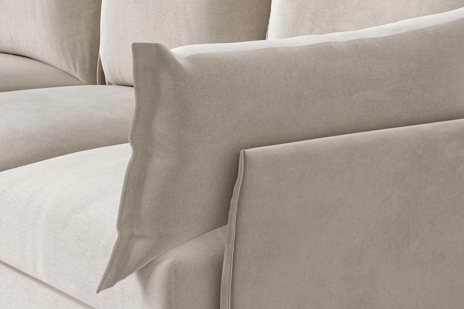 Model 06 Corner Sofa with Ottoman, Chalk - Image 4