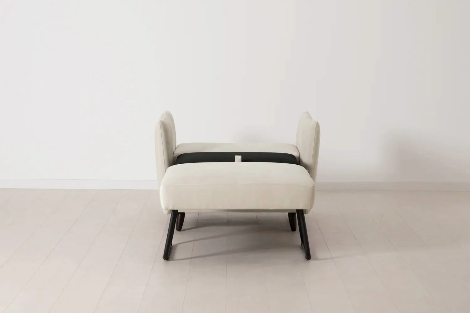 Model 08 Chair Bed Single Sofa Bed, Chalk - Image 4