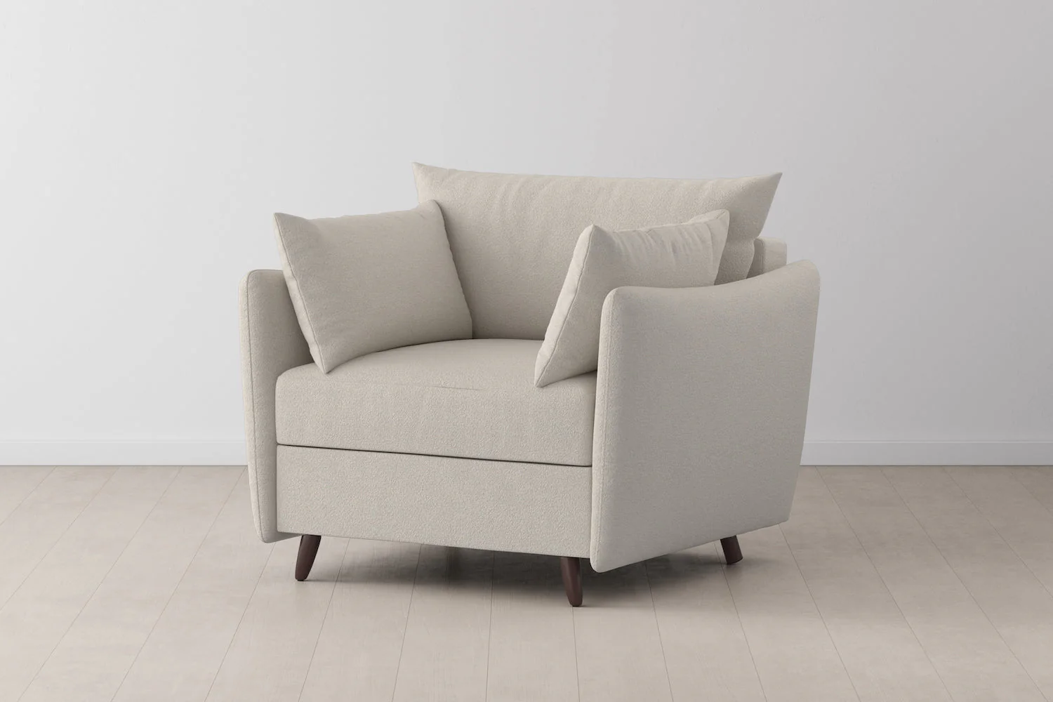 Model 08 Chair Bed Single Sofa Bed, Ivory - Image 3