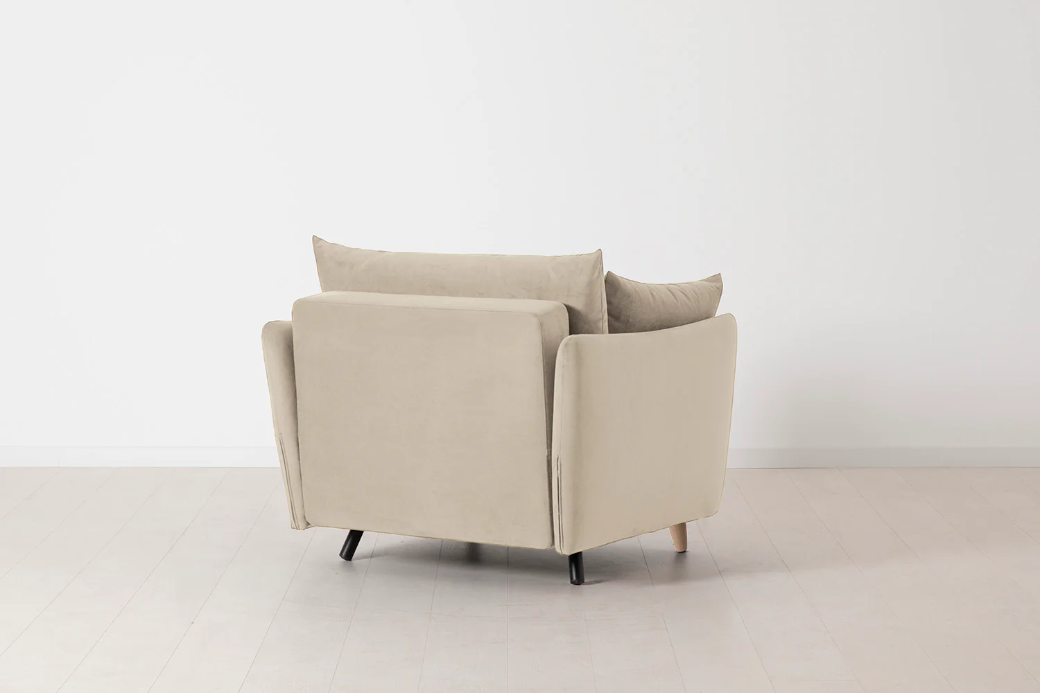 Model 08 Chair Bed Single Sofa Bed, Oak / Bone - Image 4