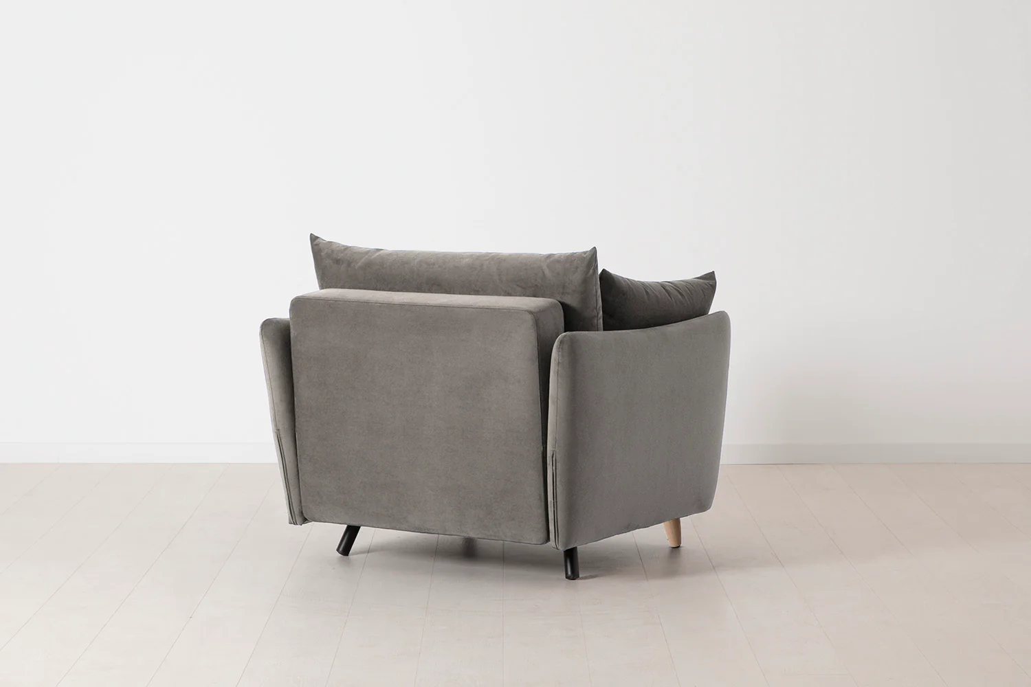 Model 08 Chair Bed Single Sofa Bed, Oak / Elephant - Image 4