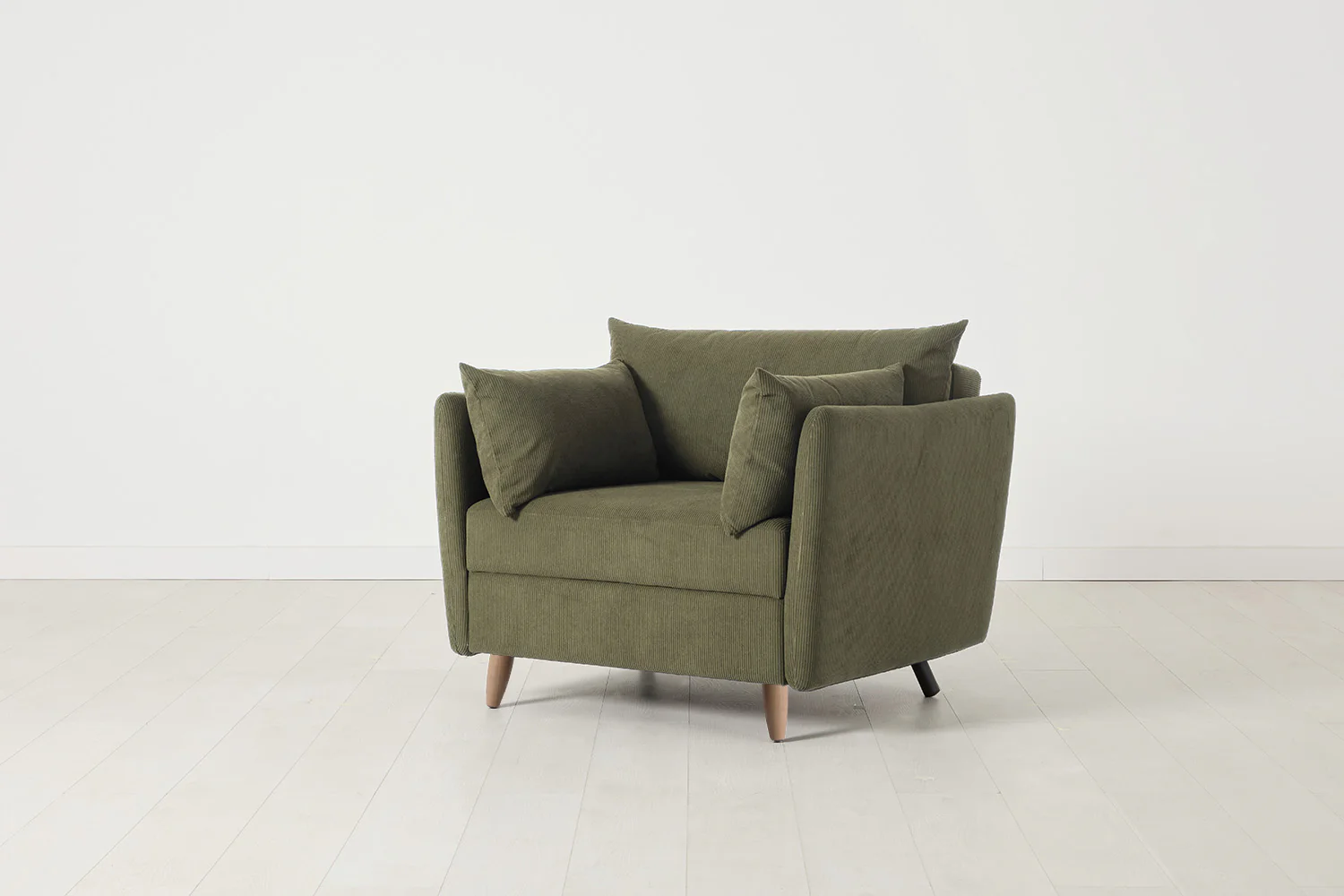 Model 08 Chair Bed Single Sofa Bed, Oak / Fennel - Image 2