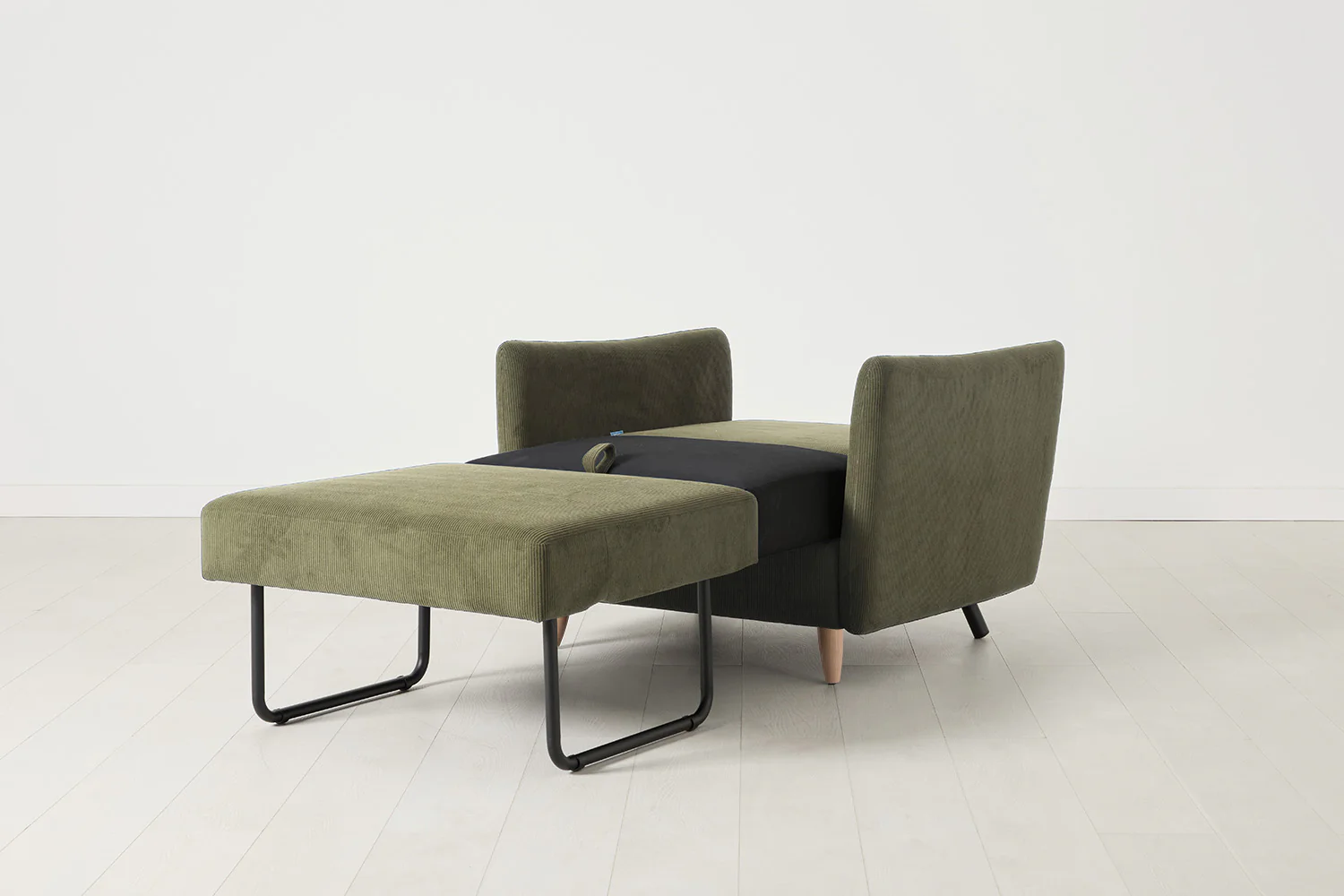 Model 08 Chair Bed Single Sofa Bed, Oak / Fennel - Image 6