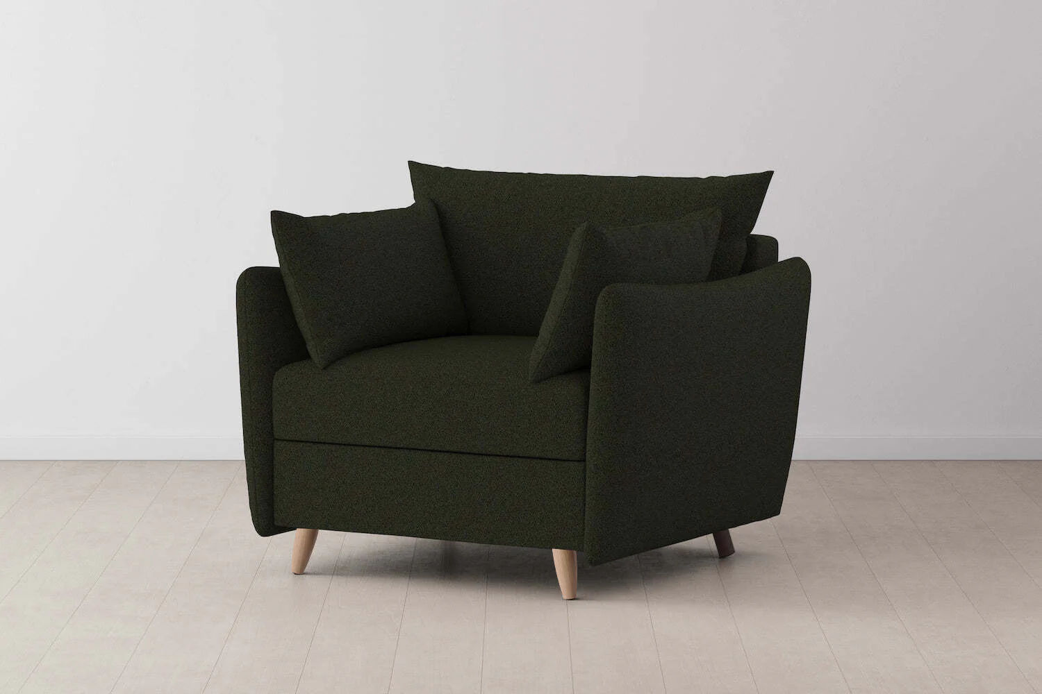 Model 08 Chair Bed Single Sofa Bed, Oak / Fern - Image 3