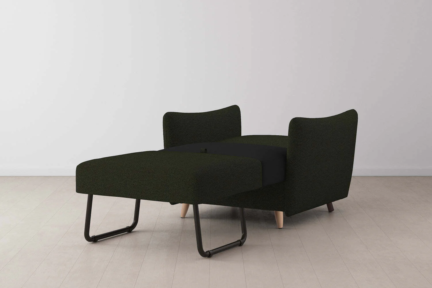 Model 08 Chair Bed Single Sofa Bed, Oak / Fern - Image 6