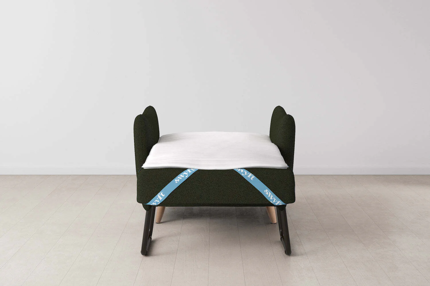Model 08 Chair Bed Single Sofa Bed, Oak / Fern - Image 7