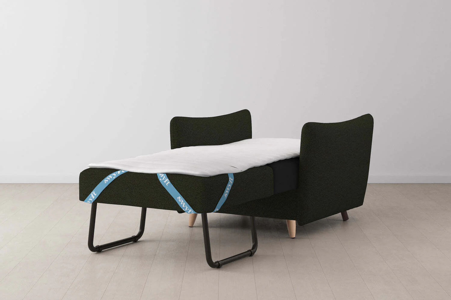 Model 08 Chair Bed Single Sofa Bed, Oak / Fern - Image 8