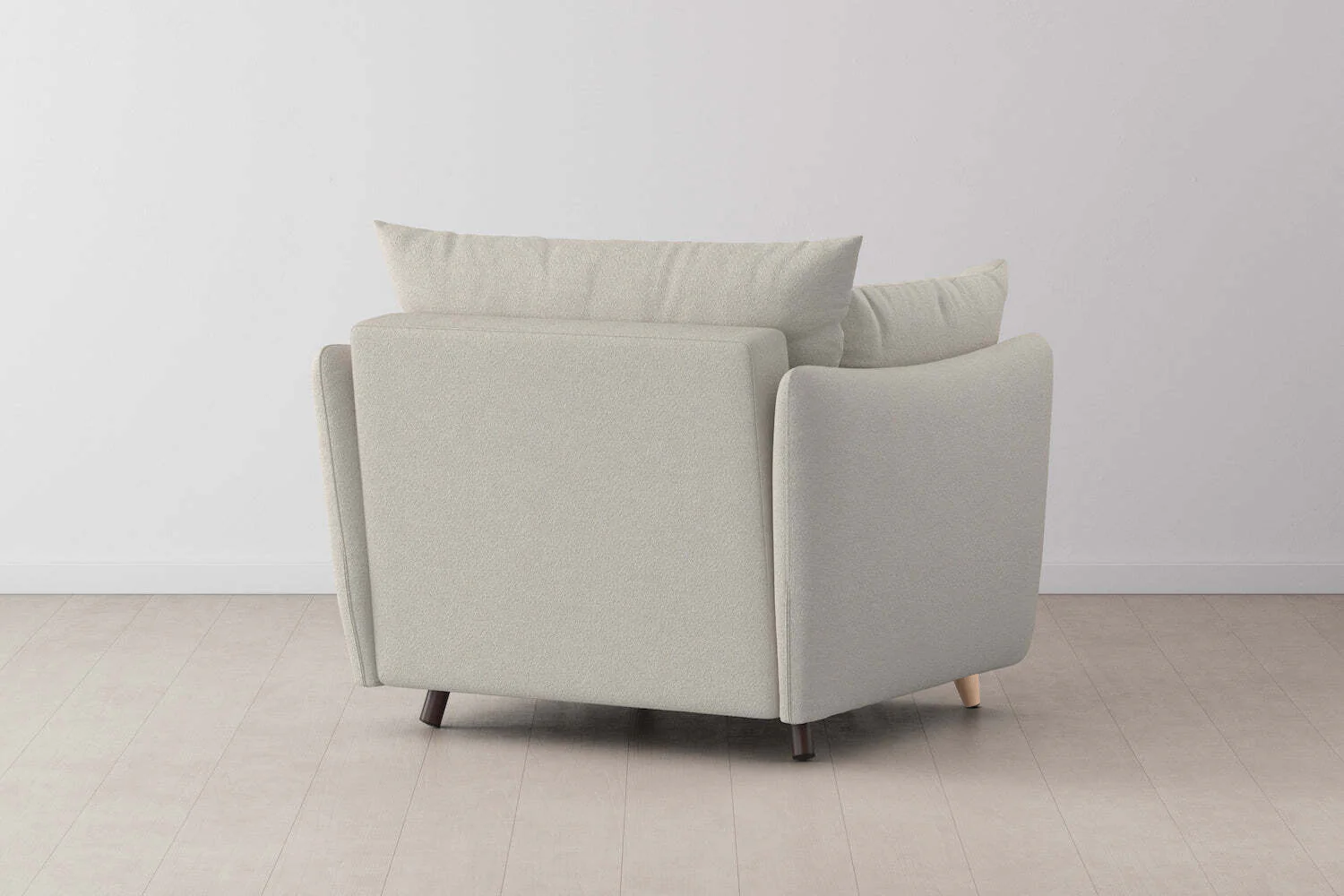 Model 08 Chair Bed Single Sofa Bed, Oak / Ivory - Image 4
