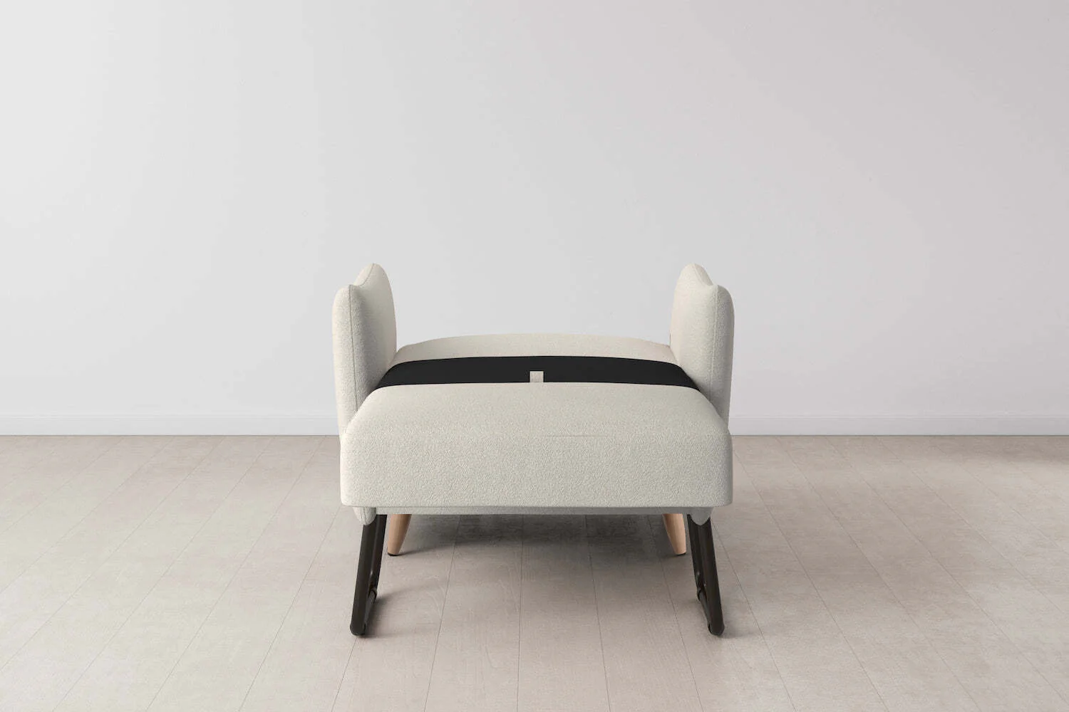 Model 08 Chair Bed Single Sofa Bed, Oak / Ivory - Image 5