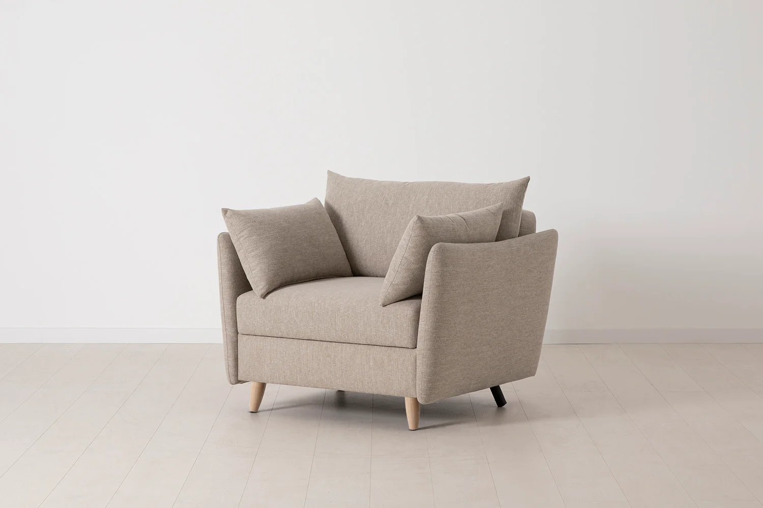 Model 08 Chair Bed Single Sofa Bed, Oak / Pumice - Image 5