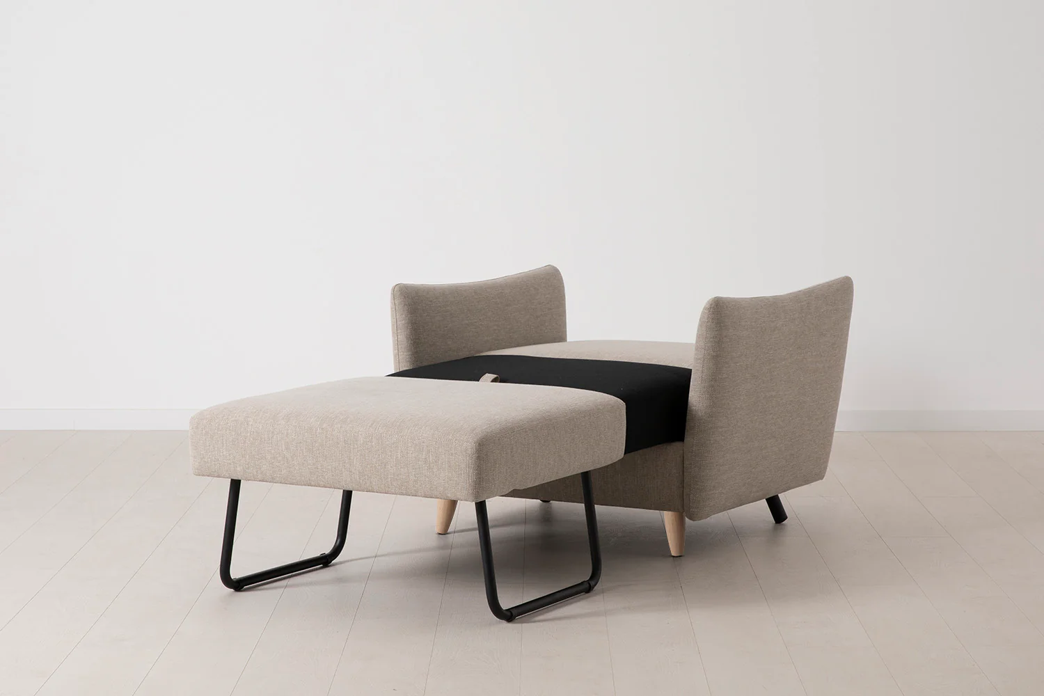 Model 08 Chair Bed Single Sofa Bed, Oak / Pumice - Image 9