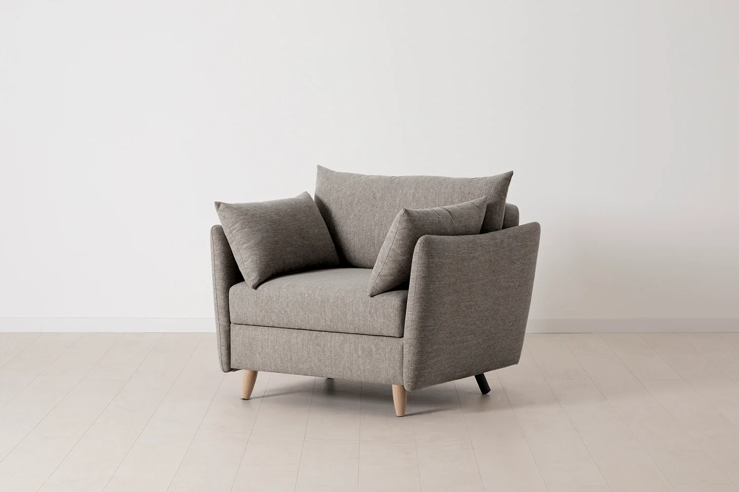 Model 08 Chair Bed Single Sofa Bed, Oak / Shadow - Image 3