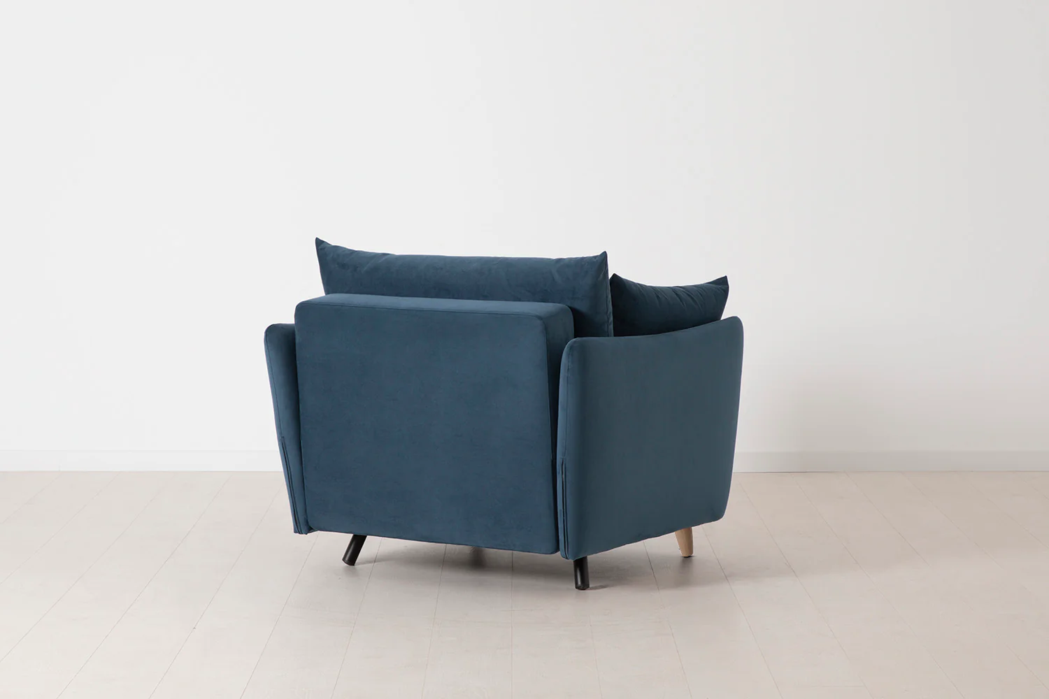 Model 08 Chair Bed Single Sofa Bed, Oak / Teal - Image 4