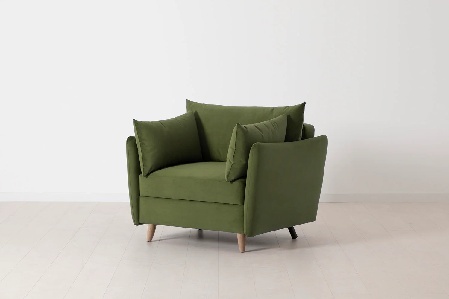 Model 08 Chair Bed Single Sofa Bed, Oak / Vine - Image 3