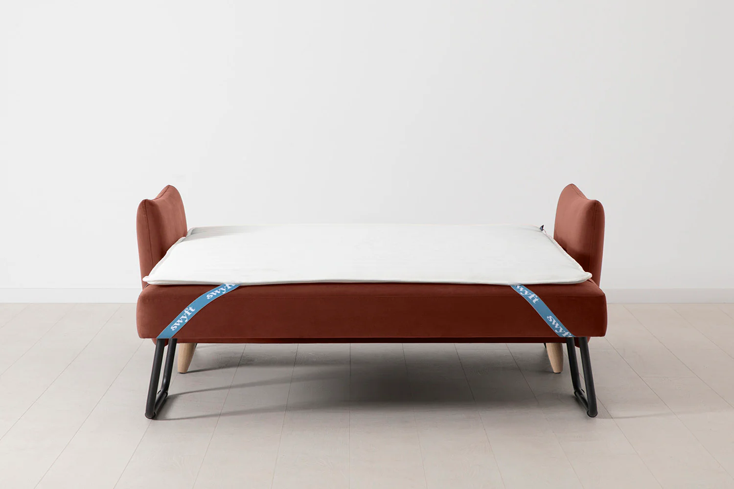 Model 08 Sofa Bed 2.5 Seater, Oak / Brick - Image 10