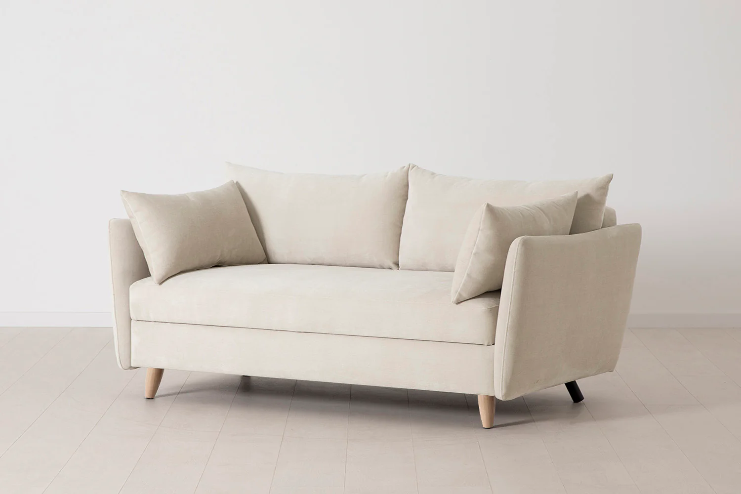 Model 08 Sofa Bed 2.5 Seater, Oak / Chalk - Image 4