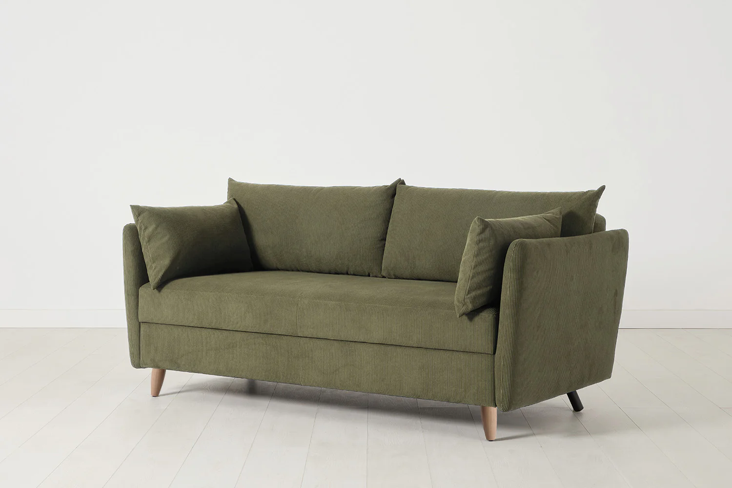 Model 08 Sofa Bed 2.5 Seater, Oak / Fennel - Image 2