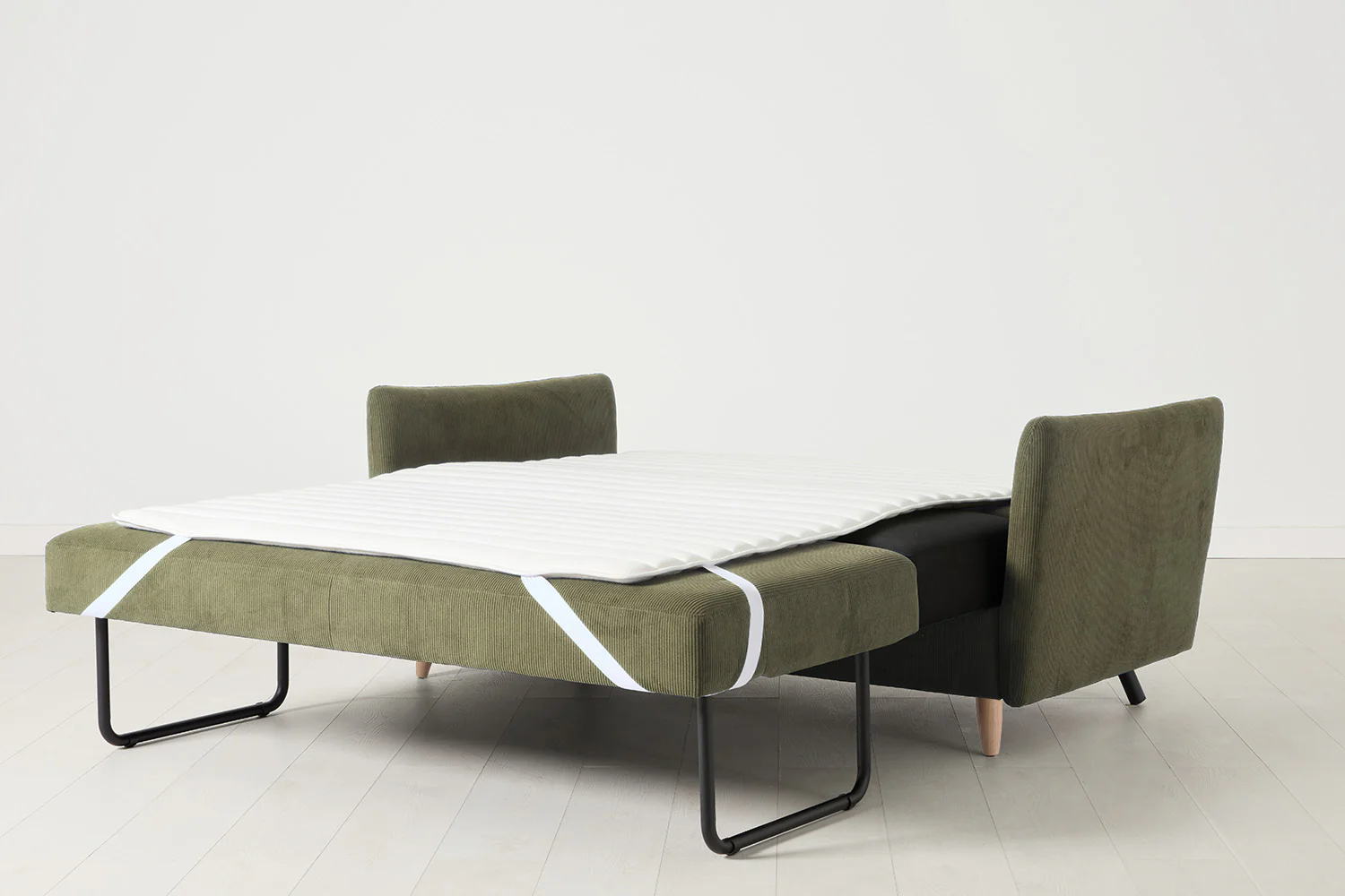 Model 08 Sofa Bed 2.5 Seater, Oak / Fennel - Image 7