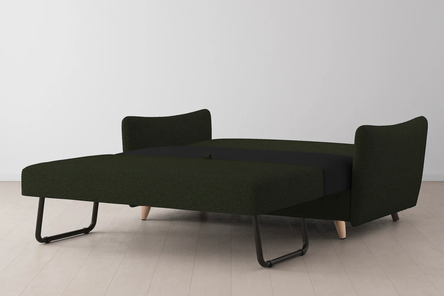 Model 08 Sofa Bed 2.5 Seater, Oak / Fern - Image 6