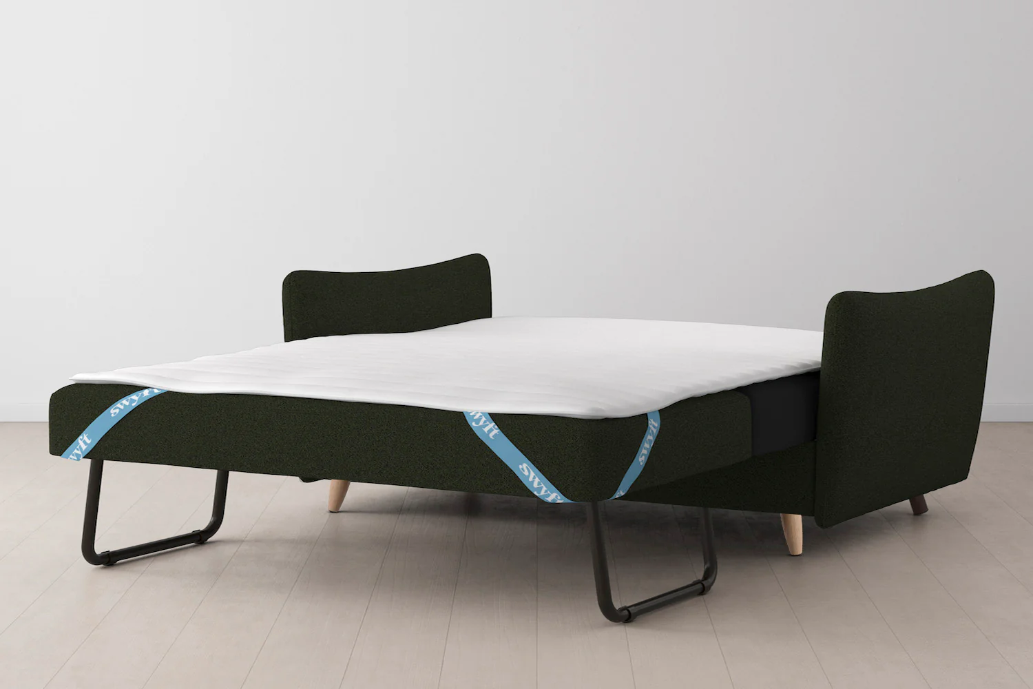 Model 08 Sofa Bed 2.5 Seater, Oak / Fern - Image 8