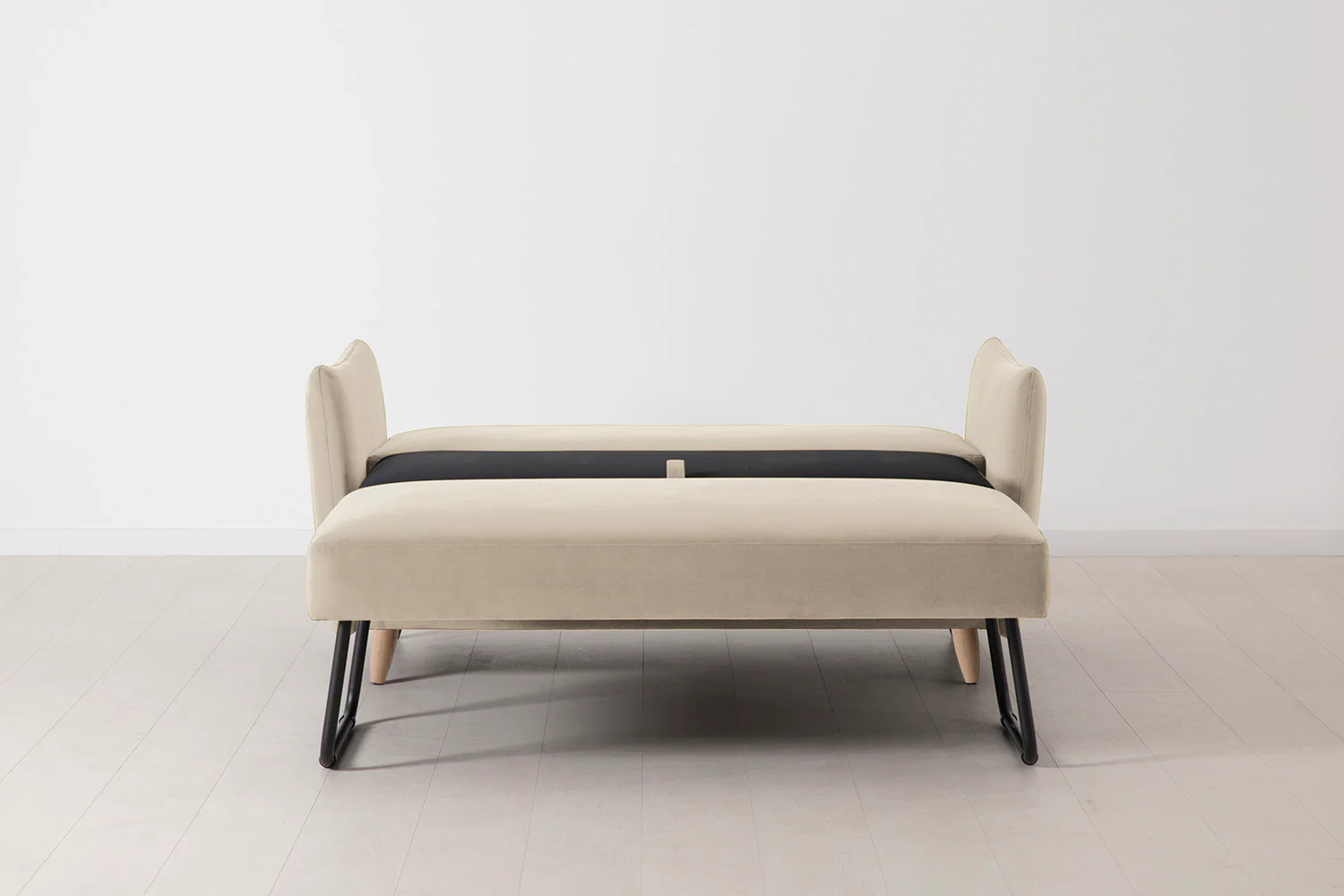 Model 08 Sofa Bed 2 Seater, Oak / Bone - Image 5