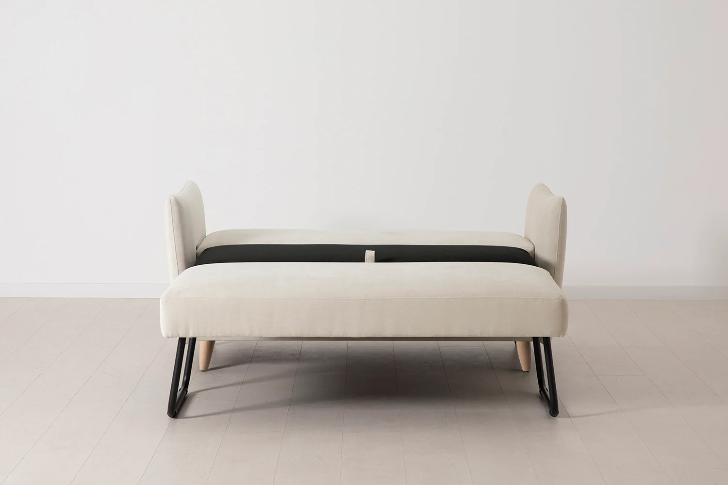 Model 08 Sofa Bed 2 Seater, Oak / Chalk - Image 7