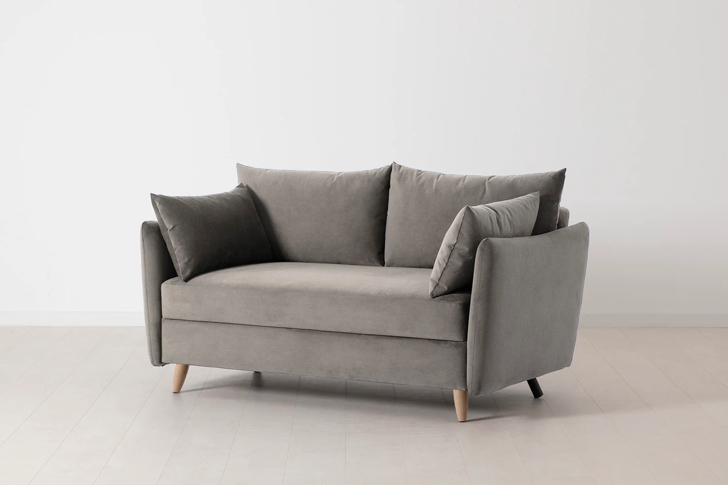 Model 08 Sofa Bed 2 Seater, Oak / Elephant - Image 5