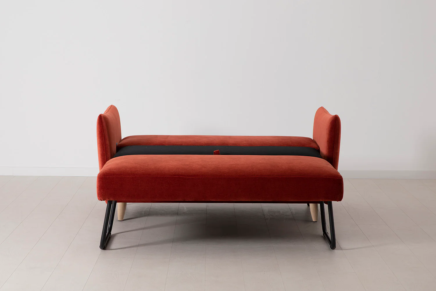 Model 08 Sofa Bed 2 Seater, Oak / Harissa - Image 7