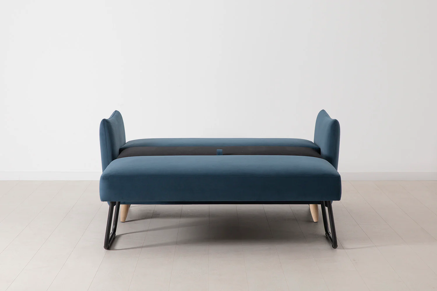 Model 08 Sofa Bed 2 Seater, Oak / Teal - Image 7