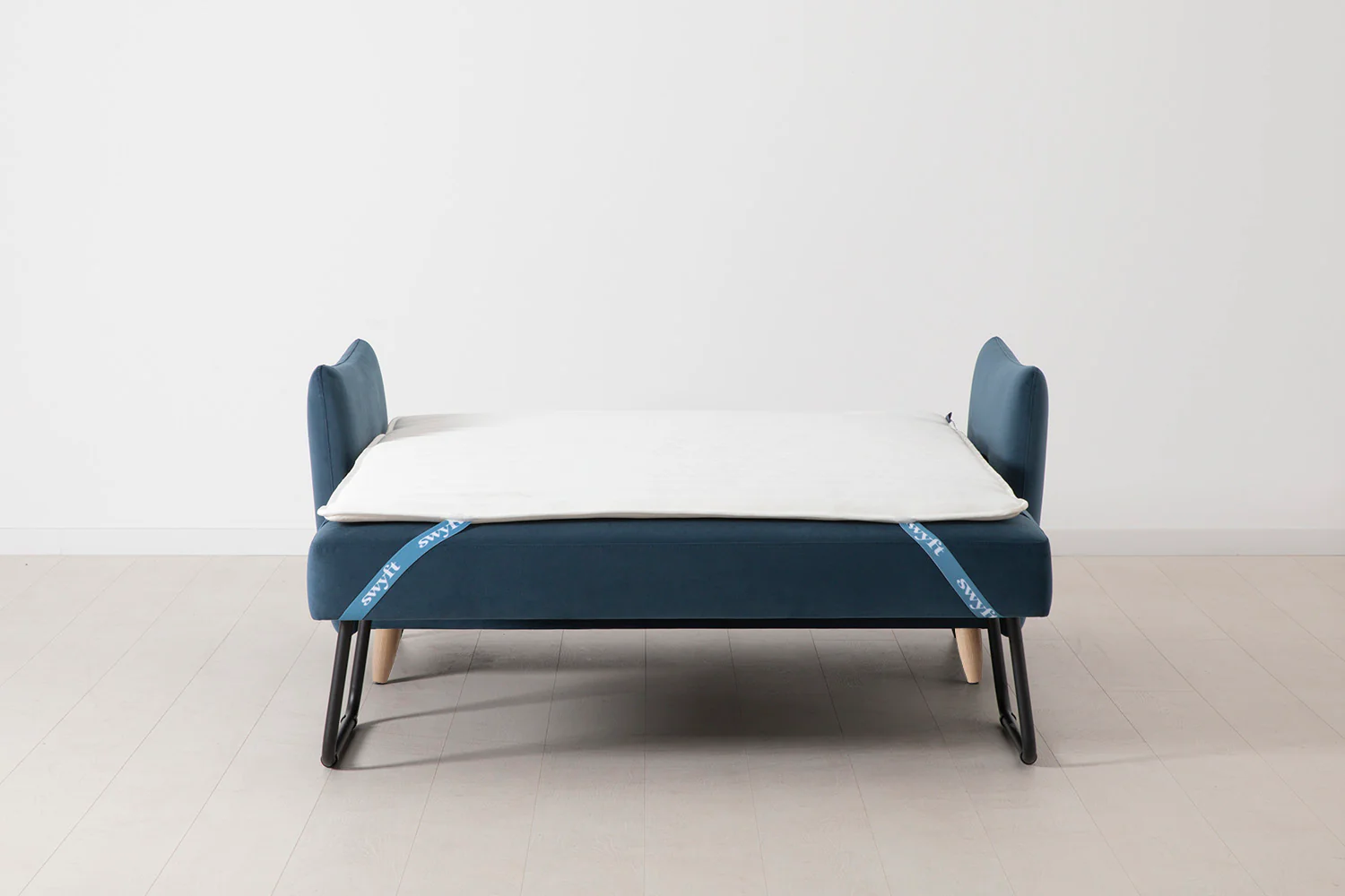 Model 08 Sofa Bed 2 Seater, Oak / Teal - Image 8