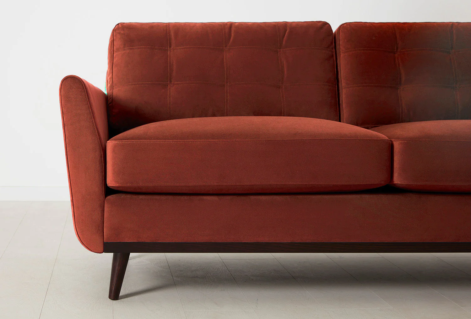 Model 10 2-Seater Sofa with Ottoman, Brick - Image 7