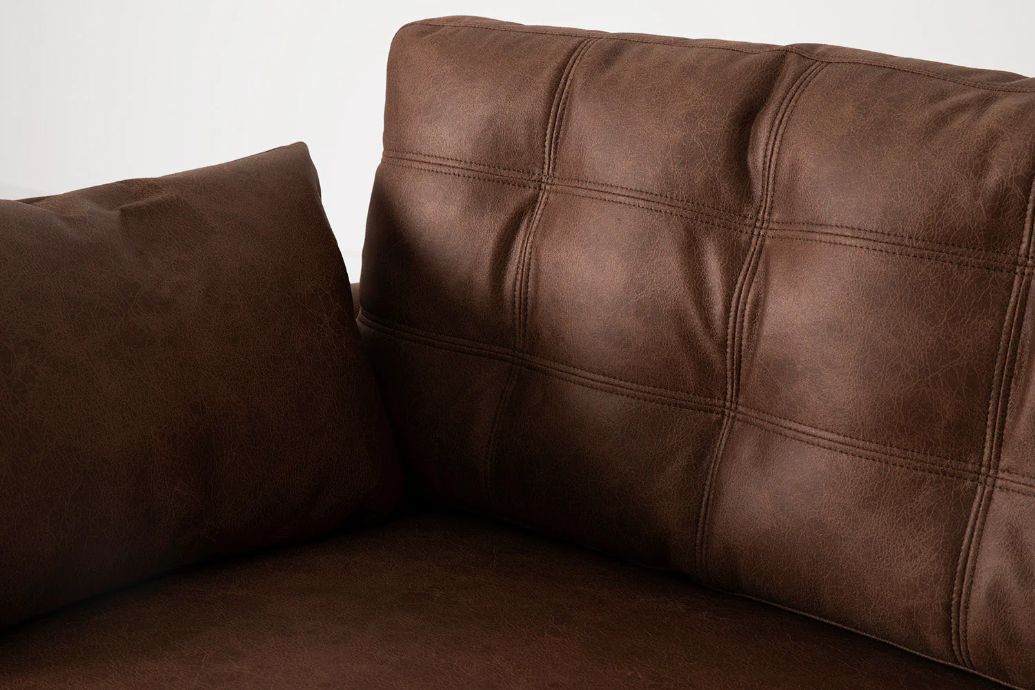 Model 10 2-Seater Sofa with Ottoman, Chestnut - Image 5