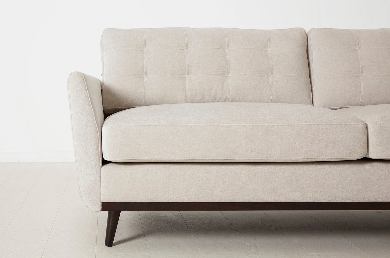 Model 10 3-Seater Sofa with Ottoman, Chalk - Image 4