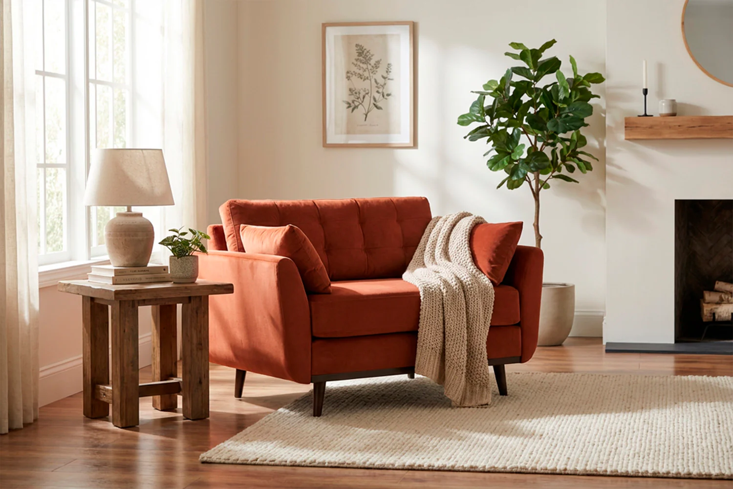 Model 10 Loveseat, Brick - Image 2
