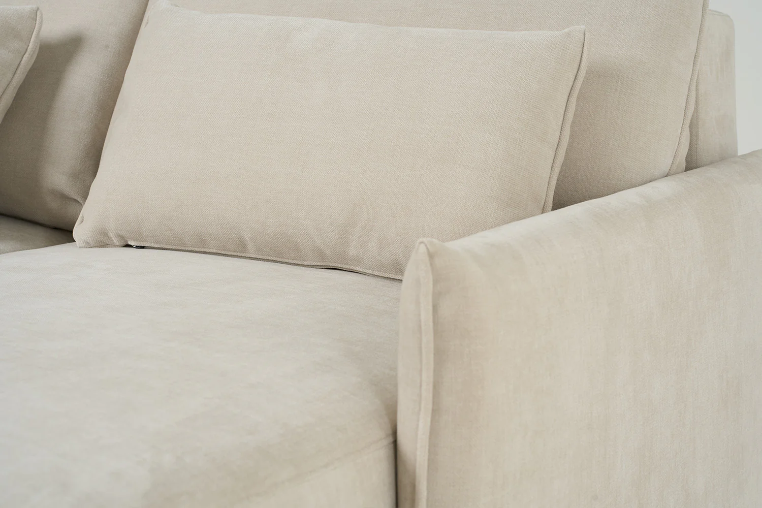 Model 12 Sofa Bed with Storage 3 Seater Left Chaise, Chalk - Image 16