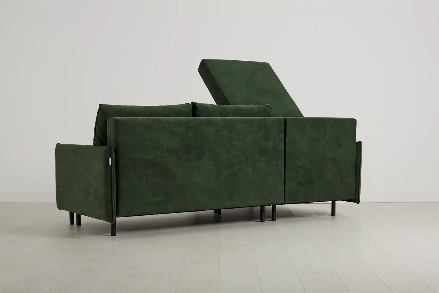 Model 12 Sofa Bed with Storage 3 Seater Left Chaise, Conifer - Image 7