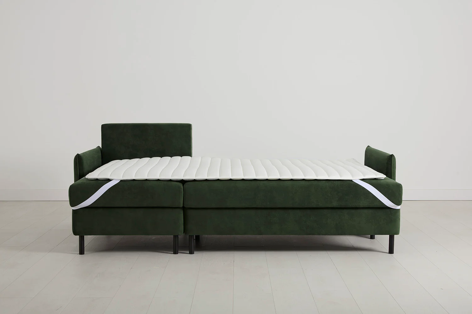 Model 12 Sofa Bed with Storage 3 Seater Left Chaise, Conifer - Image 9