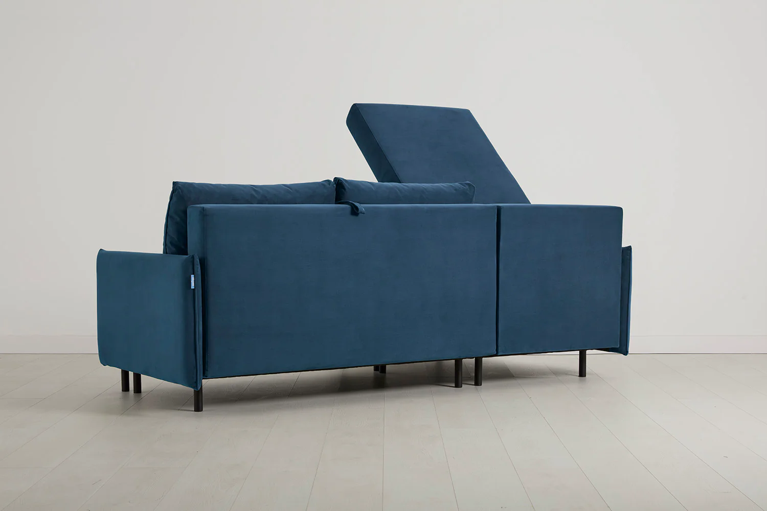 Model 12 Sofa Bed with Storage 3 Seater Left Chaise, Teal - Image 10