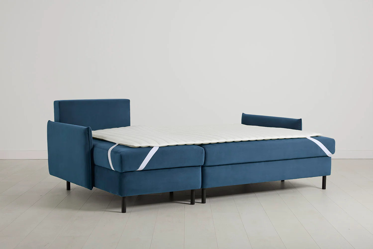 Model 12 Sofa Bed with Storage 3 Seater Left Chaise, Teal - Image 12
