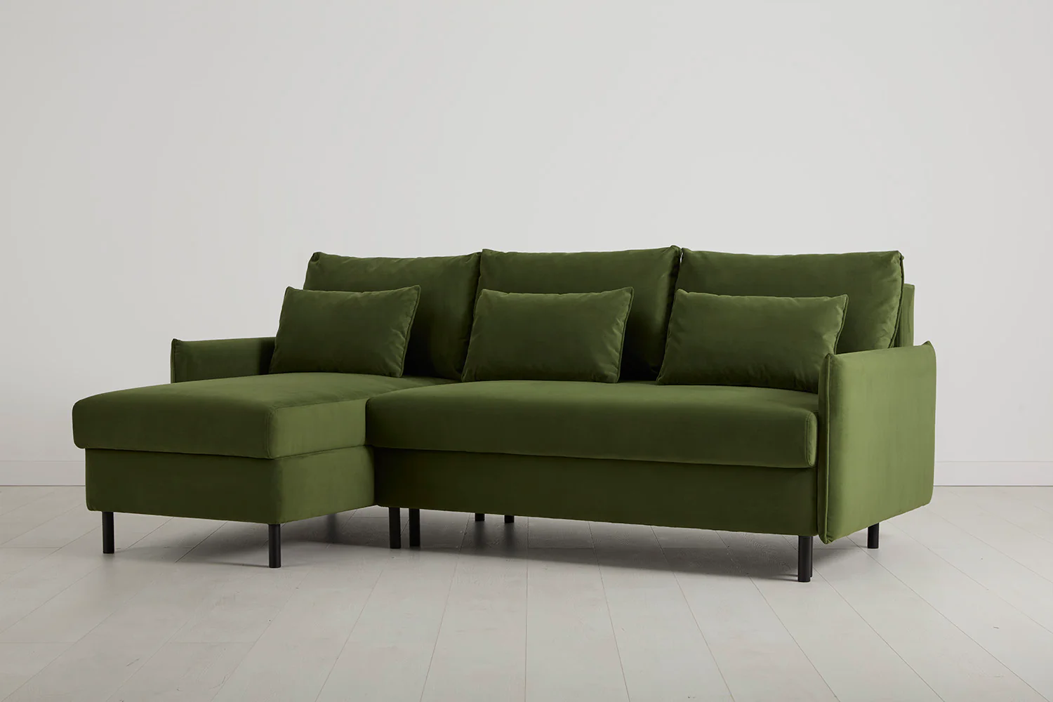 Model 12 Sofa Bed with Storage 3 Seater Left Chaise, Vine - Image 7